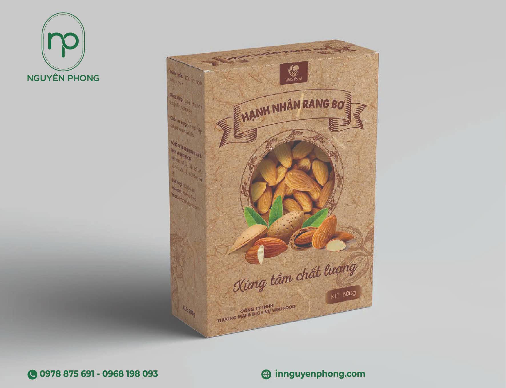 Mẫu in bao bì hạnh nhân